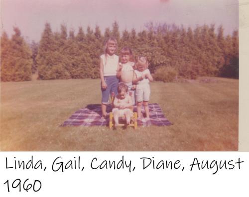 Linda, Gail, Candy, Diane, August 1960
