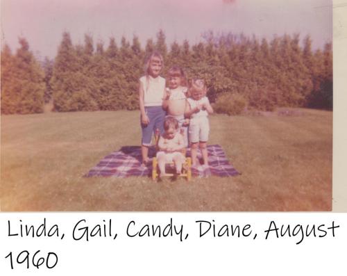 Linda, Gail, Candy, Diane, August 1960